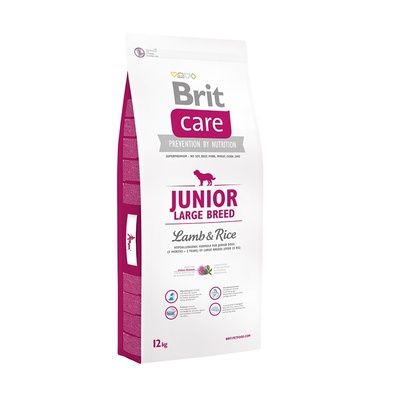 Brit Care 12кг Dog junior large с ягненком сухой для щенков крупных пород (132703)