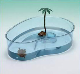 Аквариум/террариум (Ferplast) "Arricot" (23*32.5*24) голубой д/черепах