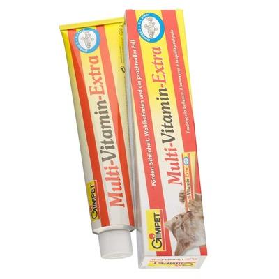 Gimcat: паста Multi-Vitamin-Extra  50гр, 12 витаминов + Омега3&6 + цинк без сахара д/кошек