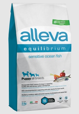 Alleva Equilibrium Sensitive 2кг с океанической рыбой сухой корм для щенков всех пород (003056)