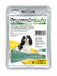 Merial Фронтлайн Комбо S капли (1пип) противопаразитарные  2-10кг для собак (ЛИЦЕНЗИЯ)