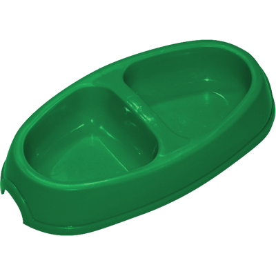 Миска пластмассовая  двойная для кошек Зооник (15028)