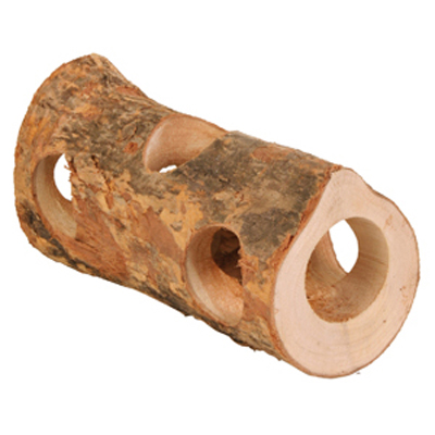 Игрушка Трикси Тоннель Бревно береза, 20см, малый д/гызунов