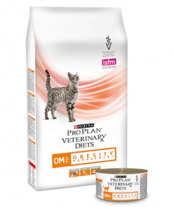 Пурина Diets OM 350г (диета при ожирении) сухой д/кошек (154704)