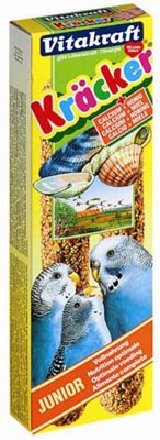 Vitakraft: крекер медовый с кальцием (2шт) д/волн.попугаев-птенцов, 60гр
