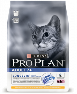 Проплан Adult 7+ 400г курица+рис (старше 7 лет) сухой д/кошек (562792)