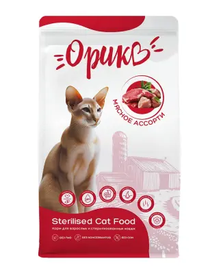 Орико 1,5кг мясное ассорти корм для стерилизованных кошек (408023) Орико 1,5кг мясное ассорти корм для стерилизованных кошек (408023)