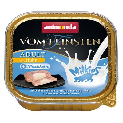 Animonda Vom Feinsten + Milkies 0,1кг с курицей и йогуртовой начинкой консервы для взрослых кошек 