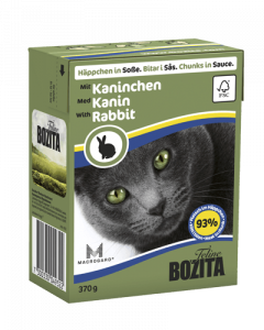 Бозита 370г мясные кусочки в соусе с кроликом консервы д/кошек (Tetra Pak) (049322)