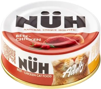 Нюх (NUH) 0,1кг говядина и цыплёнок беззерновой влажный для взрослых кошек