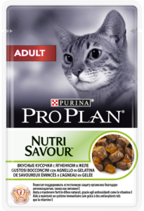 Проплан Nutri Savour Adult 85г ягненок в желе д/кошек (347717)