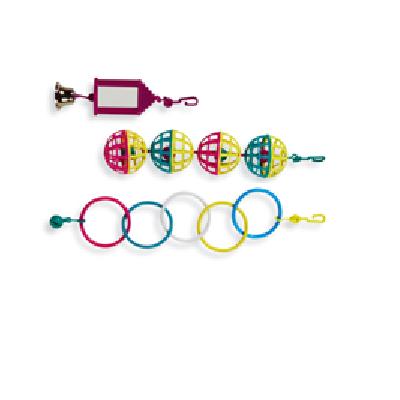 Игр.д/птиц (Hagen) 81690 Набор: кольца+мячи+фонарь