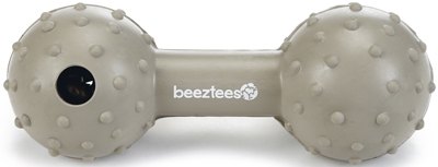 Игрушка Бизтис (Beeztees) 625931 Гантель с колокольчиком, бежевая, резина, 11,5см д/собак