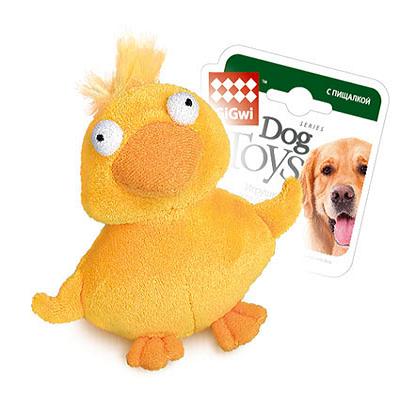 Игрушка Гигви 75020 Утка с пищалкой 13см д/собак
