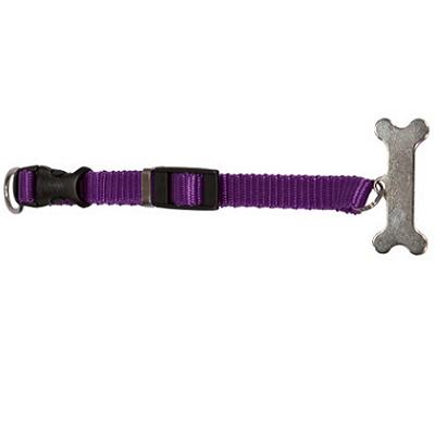 Ошейник DA011112 капроновый 10мм*22-32см, цветн. с косточкой