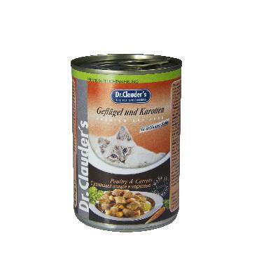 Доктор Клаудер (Dr.Clauder's) 415г домашняя птица+морковь консервы д/кошек (211482)
