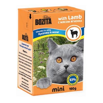 Bozita mini 0.190 кусочки в желе с мясом ягненка д/кошек (Tetra Pak)