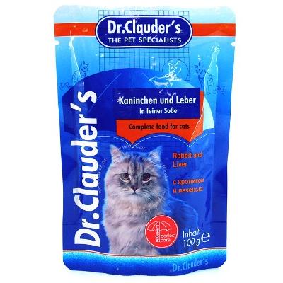 Доктор Клаудер (Dr.Clauder's) 100г кролик+печень влажный д/кошек (211154)