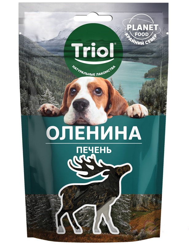 Triol 0,05кг Planet Food Печень оленя лакомство для собак - Симбио KZ