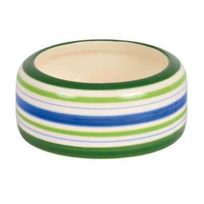 Миска (Trixie) керамич. d= 8см 50мл зеленые полоски д/хомяка