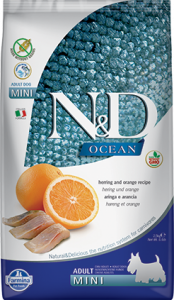 Farmina (Фармина) N&D Dog Ocean 0,8кг беззерновой, треска, апельсин и тыква сухой для собак мелких пород 4154 (036513)
