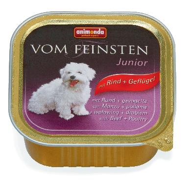 Анимонда Vom Feinsten Junior 150г с говядиной и дом.птицы консервы д/щенков (829724)