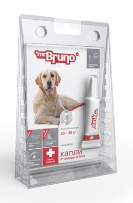 Mr.Bruno: Плюс (фипронил) капли 2.9мл от клещей и блох 20-40кг д/собак