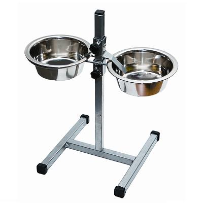 Комплект (Дарэлл) подставка 30см + 2 миски 0.4л (д/мини пород), хром