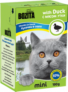 Бозита mini 190г кусочки в соусе с утиным мясом д/кошек (Tetra Pak) (021052)
