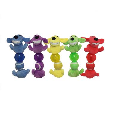 Игрушка Мультипет Собака-гусеница 2 пищалки 25 см