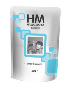 Наша Марка 0,1кг с рыбой в соусе влажный корм для котят (774202) Наша Марка 0,1кг с рыбой в соусе влажный корм для котят (774202)