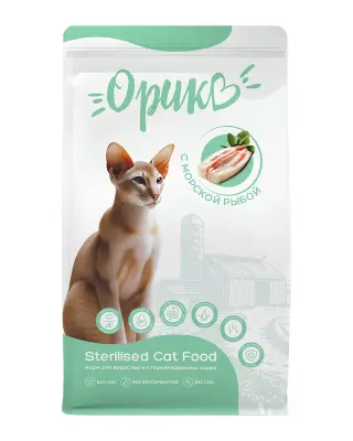 Орико 1,5кг морская рыба корм для стерилизованных кошек (408054)