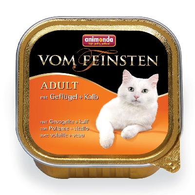 Animonda Vom Feinsten Adult 0,1кг с домашней птицей и телятиной, консервы для кошек