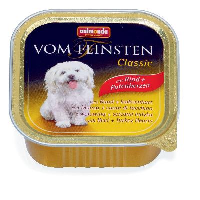 Animonda Vom Feinsten Adult 0,15кг с говядиной и сердцем индейки консервы для собак
