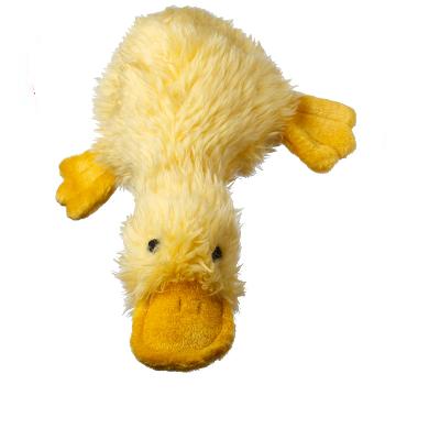 Игрушка Мультипет Утка жёлтая большая меховая с пищалкой 33 см