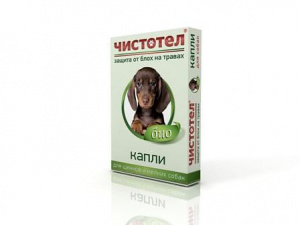 Чистотел: Био капли (1пип) от блох репеллент для мелких собак (ЛИЦЕНЗИЯ)