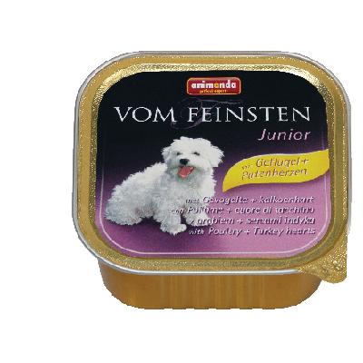 Анимонда Vom Feinsten Junior 150г с дом.птицы и сердцем индейки консервы д/щенков (829731)