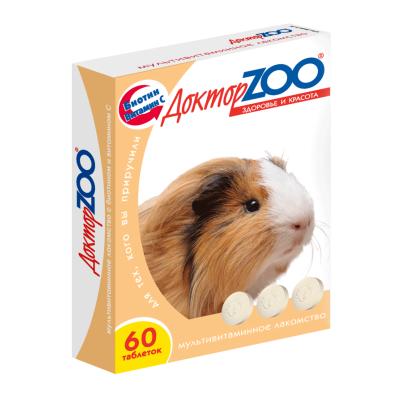ДокторZoo мультивите лакомство 60таб, д/морских свинок