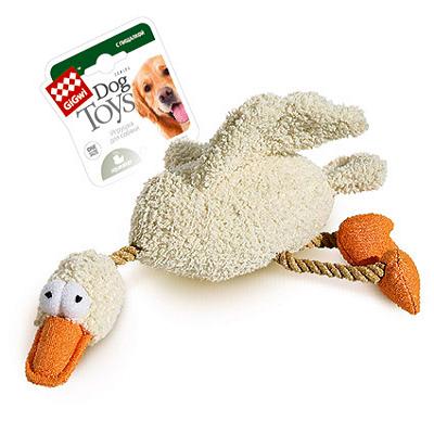 Игрушка (GiGWi) 75037 Утка с пищалкой 36см для собак, серия CATCH & FETCH