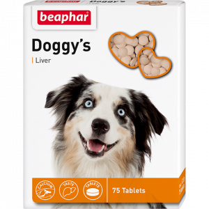 Кормовая витаминная добавка (Beaphar) Doggy's ливер  75шт, для собак (12504) Кормовая витаминная добавка (Beaphar) Doggy's ливер  75шт, для собак (12504)