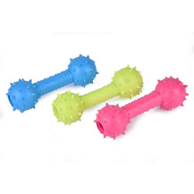 Игрушка Wogy Гантель с шипами и колокольчиками, 13.5х4.5см микс Игрушка Wogy Гантель с шипами и колокольчиками, 13.5х4.5см микс