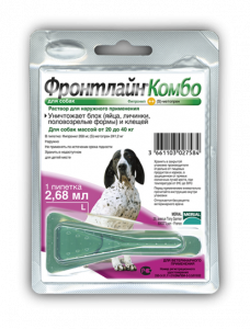 Merial: Фронтлайн Комбо L: капли (1пип) п/паразит. 20-40кг д/собак (ЛИЦЕНЗИЯ)