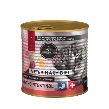 Секрет (Secret Premium) Gastrointestinal 0,24кг мясо индейки и курицы при нарушениях ЖКТ и экзокринной недостаточности консервы для кошек Секрет (Secret Premium) Gastrointestinal 0,24кг мясо индейки и курицы при нарушениях ЖКТ и экзокринной недостаточности консервы для кошек