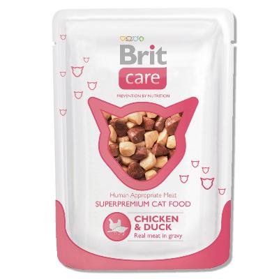 Brit Care 0,080кг курица и утка пауч для кошек (100121)