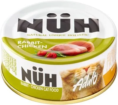 Нюх (NUH) 0,1кг кролик и цыплёнок беззерновой влажный для взрослых кошек
