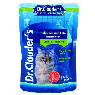 Доктор Клаудер (Dr.Clauder's) 100г курица+утка влажный д/кошек (211178)