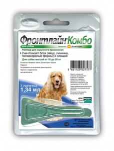 Merial: Фронтлайн Комбо  M: капли (1пип) п/паразит. 10-20кг д/собак (ЛИЦЕНЗИЯ)