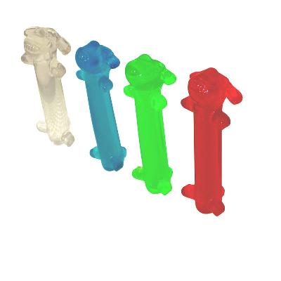 Игрушка Мультипет Собака малая прозрачная резина 16 см