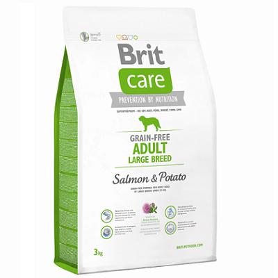 Brit Care Dog 3кг salmon large breed беззерновой с лососем сухой корм для собак крупных пород NEW (132728)