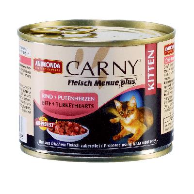 Animonda Carny Kitten 0.200 с говядиной и сердцем индейки консервы д/котят